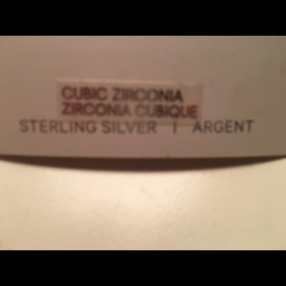 Sterling silver cubic zirconia earrings. Unworn - Picture 5 of 7